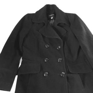 London Fog Black Peacoat